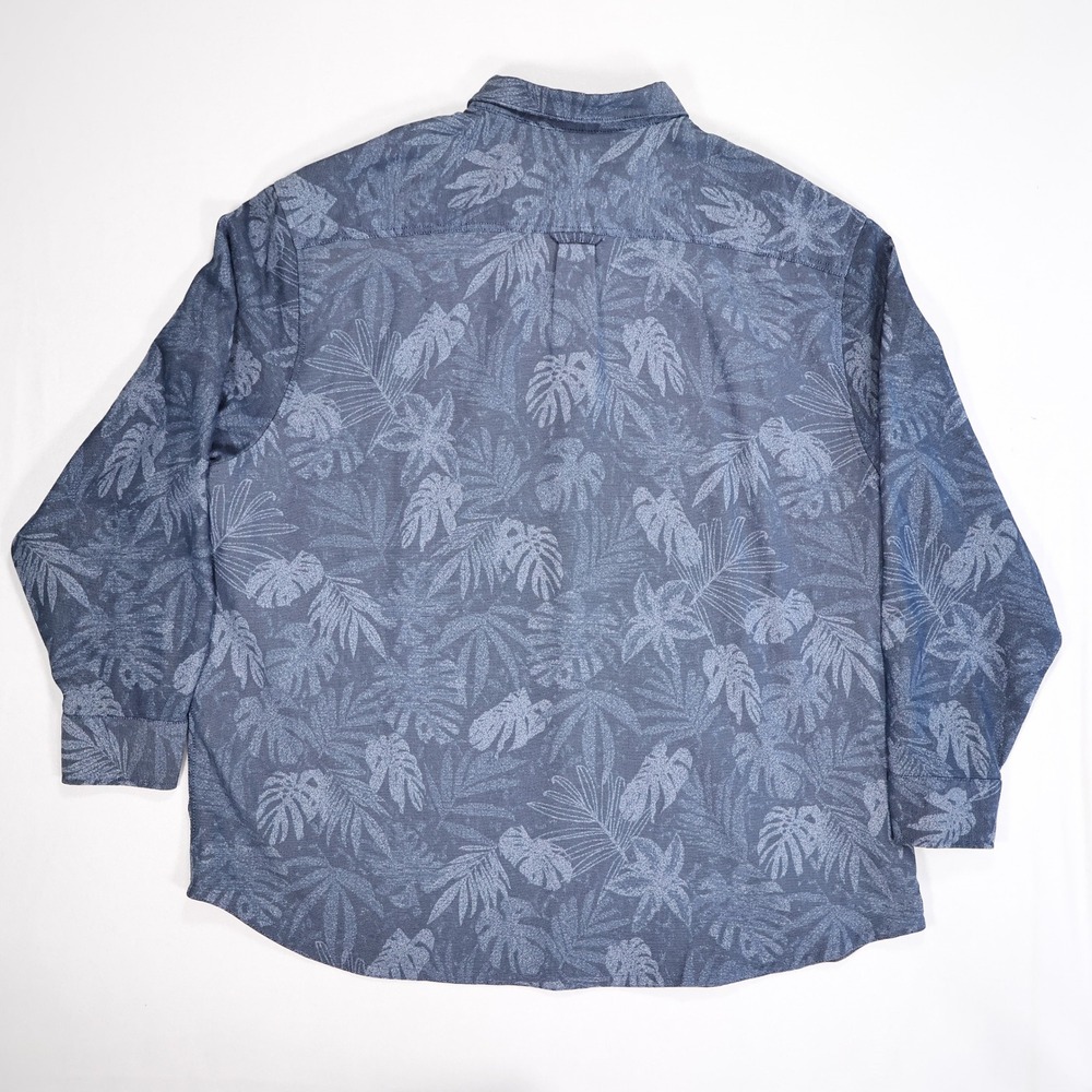 TOMMY BAHAMA Men's 3XLB Blue Floral Print Canyon Beach Flannel Button Up Shirt - Picture 5 of 8
